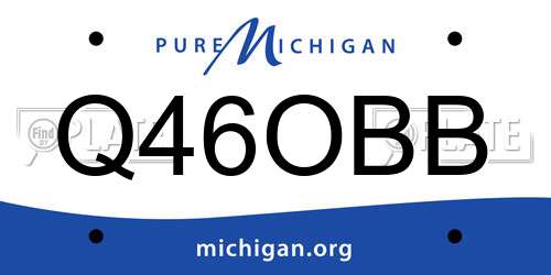 Q46OBB Michigan License Plate