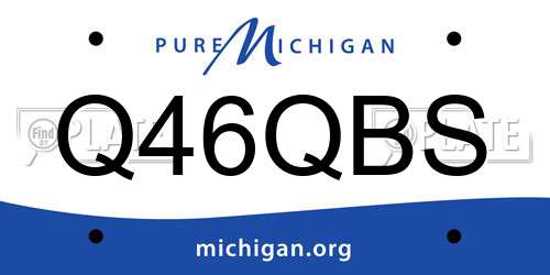 Q46QBS Michigan License Plate