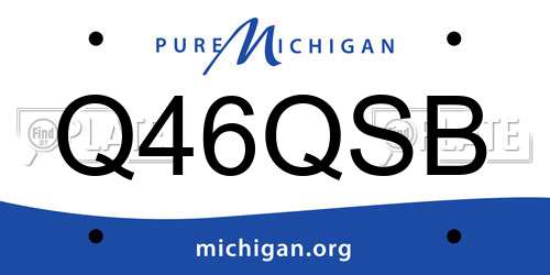 Q46QSB Michigan License Plate