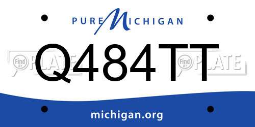 Q484TT Michigan License Plate