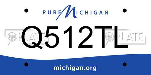 Q512TL Michigan License Plate