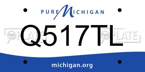 Q517TL Michigan License Plate