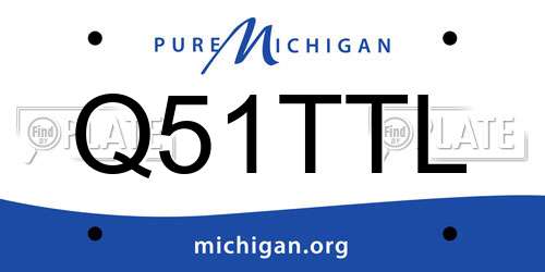 Q51TTL Michigan License Plate