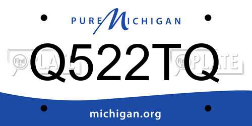 Q522TQ Michigan License Plate