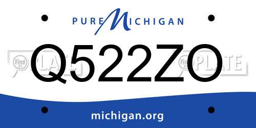 Q522ZO Michigan License Plate