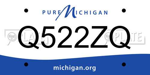 Q522ZQ Michigan License Plate