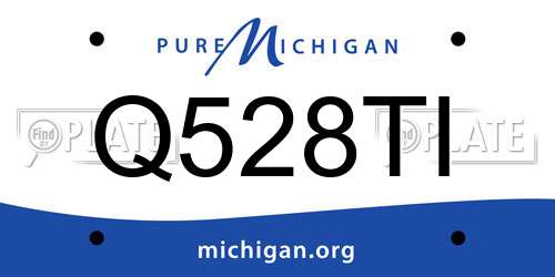Q528TI Michigan License Plate