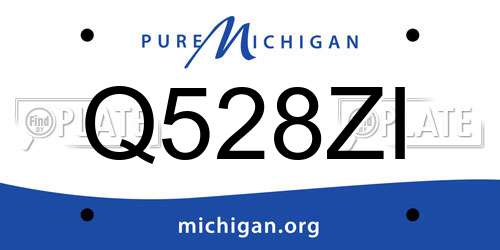 Q528ZI Michigan License Plate