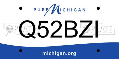 Q52BZI Michigan License Plate