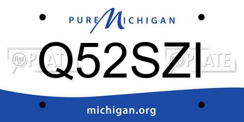Q52SZI Michigan License Plate