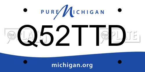 Q52TTD Michigan License Plate
