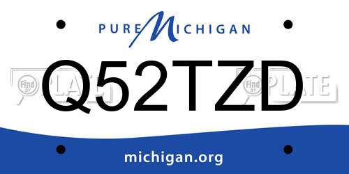 Q52TZD Michigan License Plate