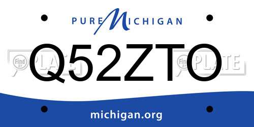 Q52ZTO Michigan License Plate