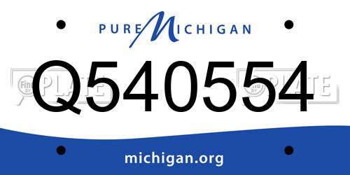 Q540554 Michigan License Plate
