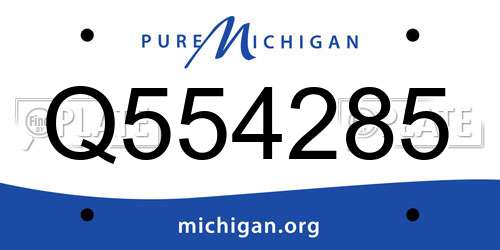 Q554285 Michigan License Plate