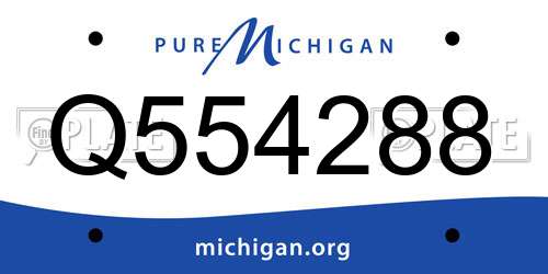 Q554288 Michigan License Plate