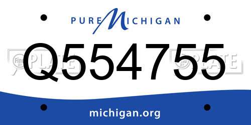 Q554755 Michigan License Plate