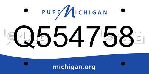 Q554758 Michigan License Plate