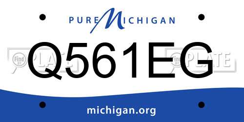 Q561EG Michigan License Plate
