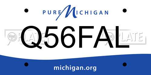 Q56FAL Michigan License Plate