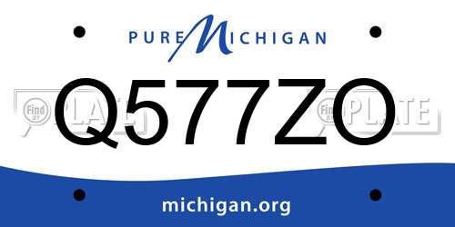 Q577ZO Michigan License Plate