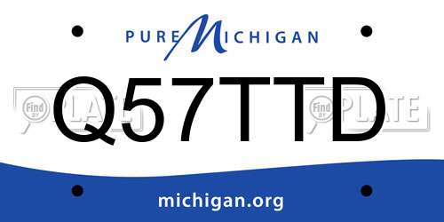 Q57TTD Michigan License Plate