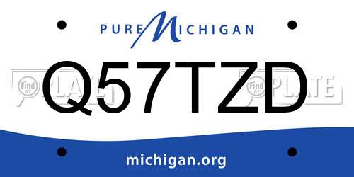 Q57TZD Michigan License Plate