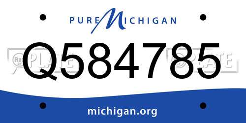 Q584785 Michigan License Plate