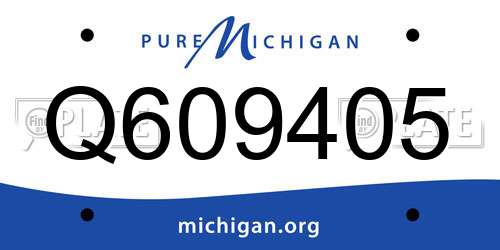 Q609405 Michigan License Plate