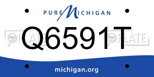 Q6591T Michigan License Plate