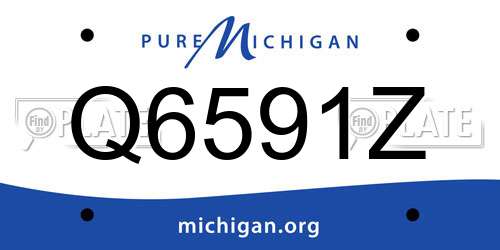 Q6591Z Michigan License Plate