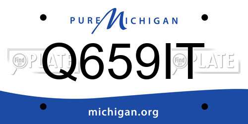 Q659IT Michigan License Plate