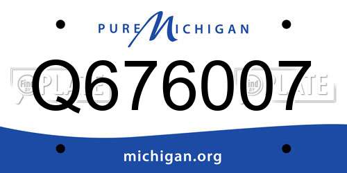Q676007 Michigan License Plate