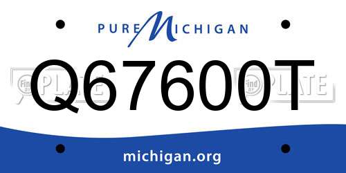 Q67600T Michigan License Plate