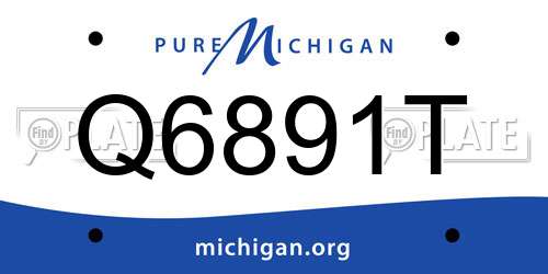 Q6891T Michigan License Plate