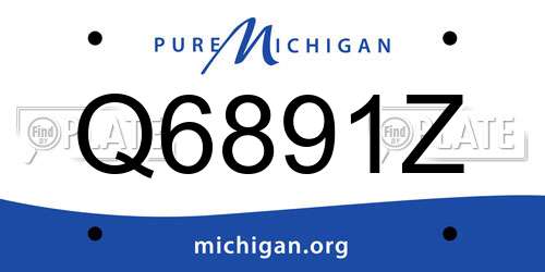 Q6891Z Michigan License Plate