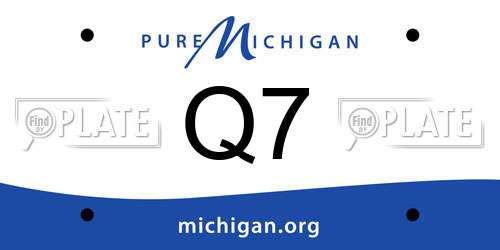 Q7 Michigan License Plate