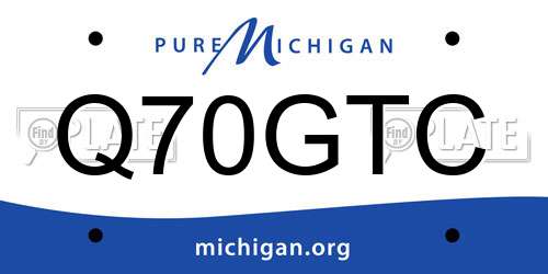 Q70GTC Michigan License Plate