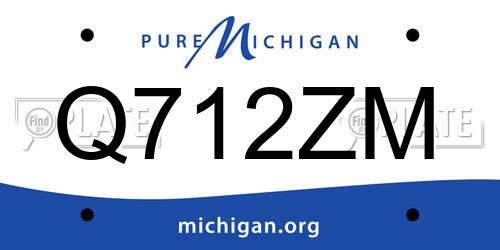 Q712ZM Michigan License Plate