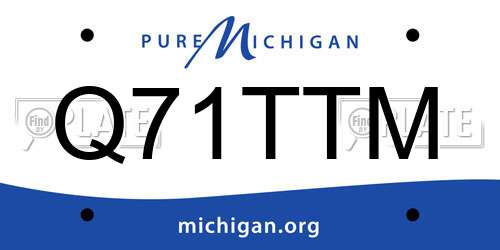 Q71TTM Michigan License Plate