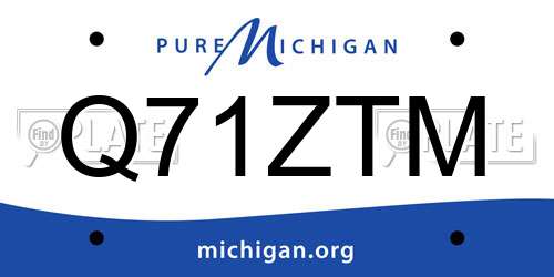 Q71ZTM Michigan License Plate