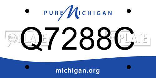 Q7288C Michigan License Plate