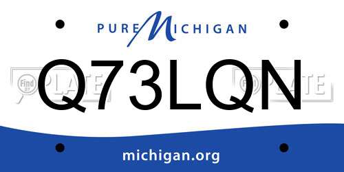 Q73LQN Michigan License Plate