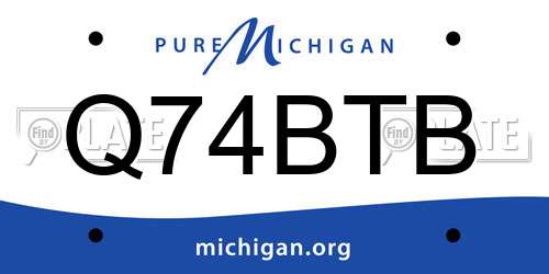 Q74BTB Michigan License Plate
