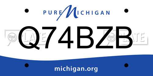 Q74BZB Michigan License Plate