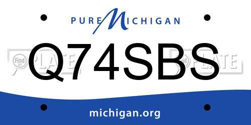 Q74SBS Michigan License Plate
