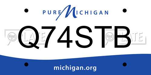 Q74STB Michigan License Plate