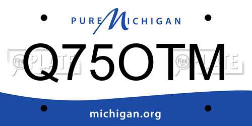 Q75OTM Michigan License Plate