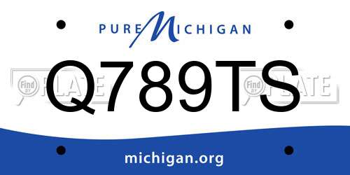 Q789TS Michigan License Plate