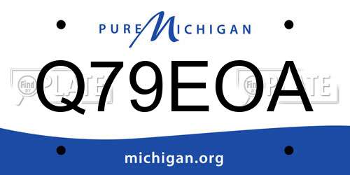 Q79EOA Michigan License Plate